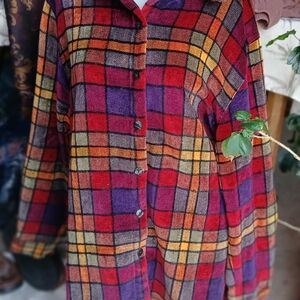 Chico's Colorful Button-Up Blouse/Jacket